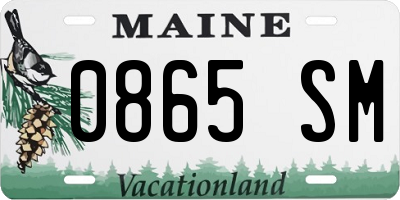 ME license plate 0865SM