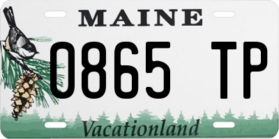 ME license plate 0865TP