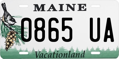 ME license plate 0865UA