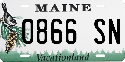ME license plate 0866SN