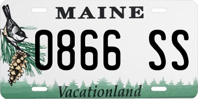 ME license plate 0866SS