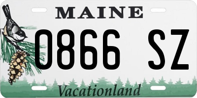 ME license plate 0866SZ