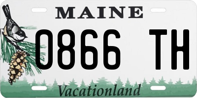 ME license plate 0866TH