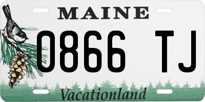 ME license plate 0866TJ