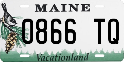 ME license plate 0866TQ