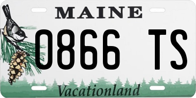 ME license plate 0866TS