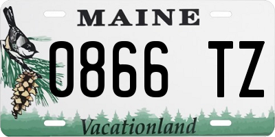 ME license plate 0866TZ