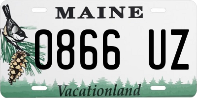 ME license plate 0866UZ