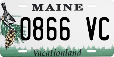 ME license plate 0866VC