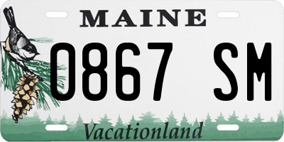 ME license plate 0867SM