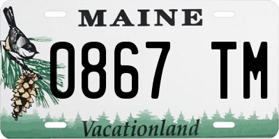 ME license plate 0867TM