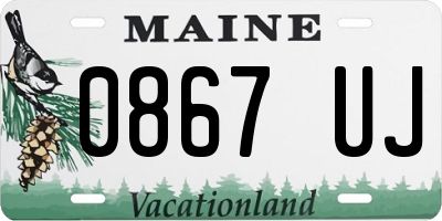 ME license plate 0867UJ