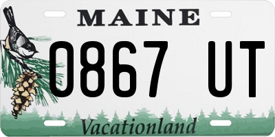 ME license plate 0867UT