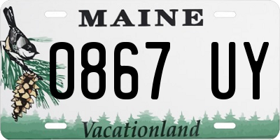 ME license plate 0867UY