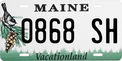 ME license plate 0868SH