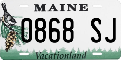ME license plate 0868SJ