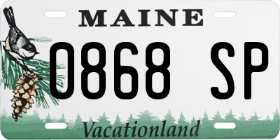 ME license plate 0868SP