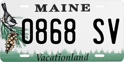 ME license plate 0868SV