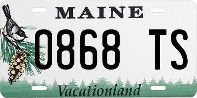 ME license plate 0868TS