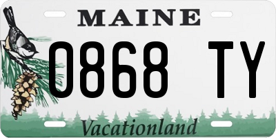 ME license plate 0868TY