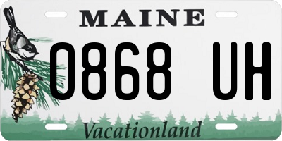 ME license plate 0868UH