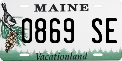 ME license plate 0869SE