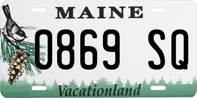 ME license plate 0869SQ