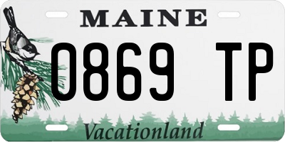 ME license plate 0869TP