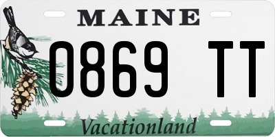 ME license plate 0869TT