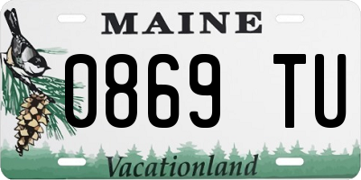 ME license plate 0869TU