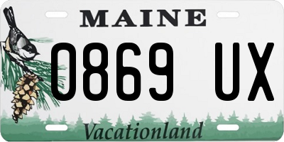ME license plate 0869UX