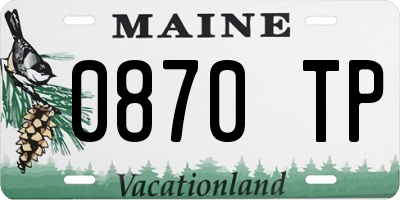 ME license plate 0870TP
