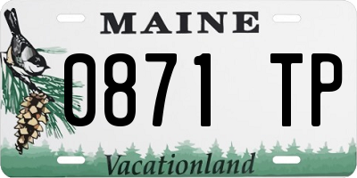 ME license plate 0871TP