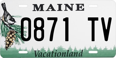 ME license plate 0871TV