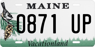 ME license plate 0871UP