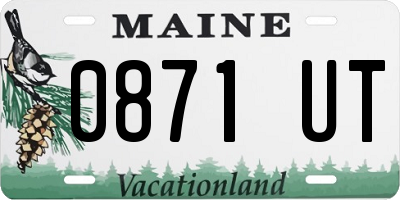 ME license plate 0871UT