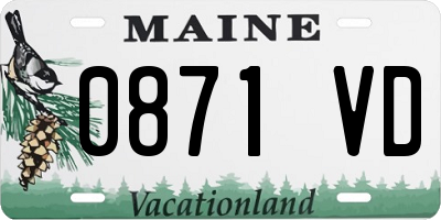 ME license plate 0871VD