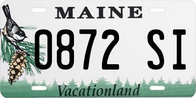 ME license plate 0872SI