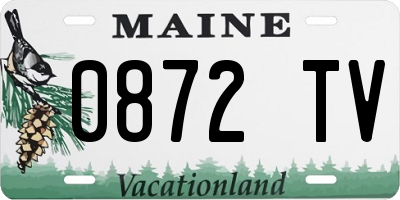 ME license plate 0872TV