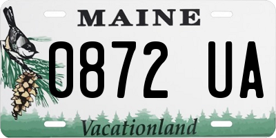ME license plate 0872UA