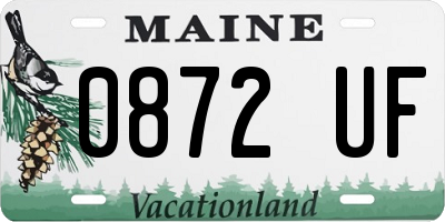 ME license plate 0872UF
