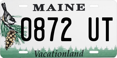 ME license plate 0872UT