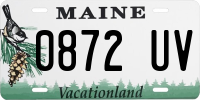 ME license plate 0872UV
