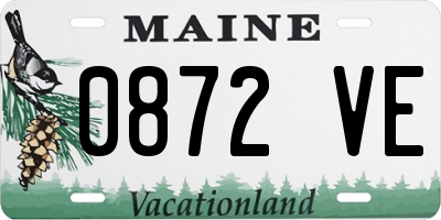 ME license plate 0872VE