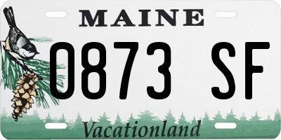 ME license plate 0873SF