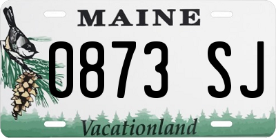 ME license plate 0873SJ