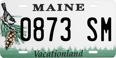 ME license plate 0873SM