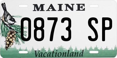 ME license plate 0873SP