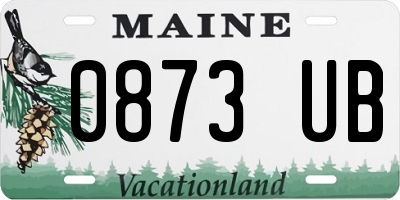 ME license plate 0873UB