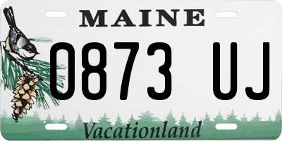 ME license plate 0873UJ